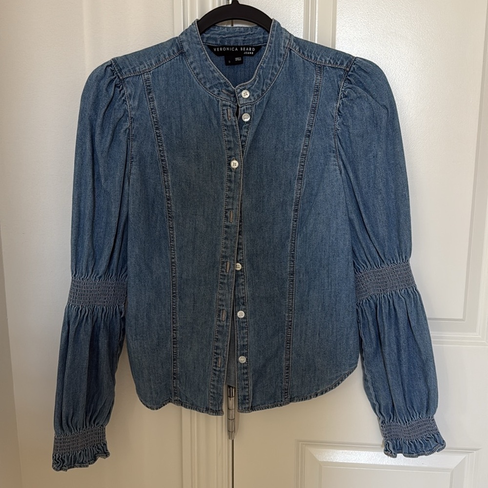 Veronica Beard Women's Blue Denim Top